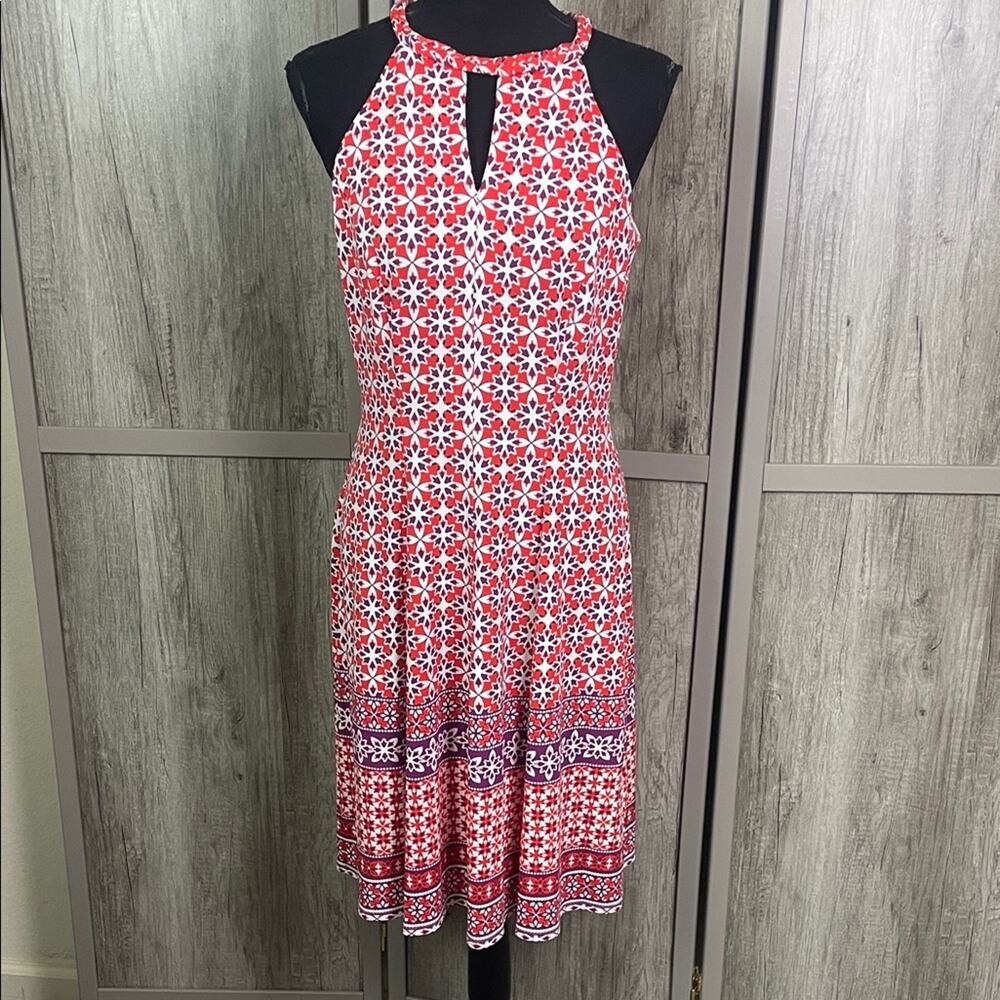 Wisp Cyndie Jersey  geometric print Dress  Women's 8